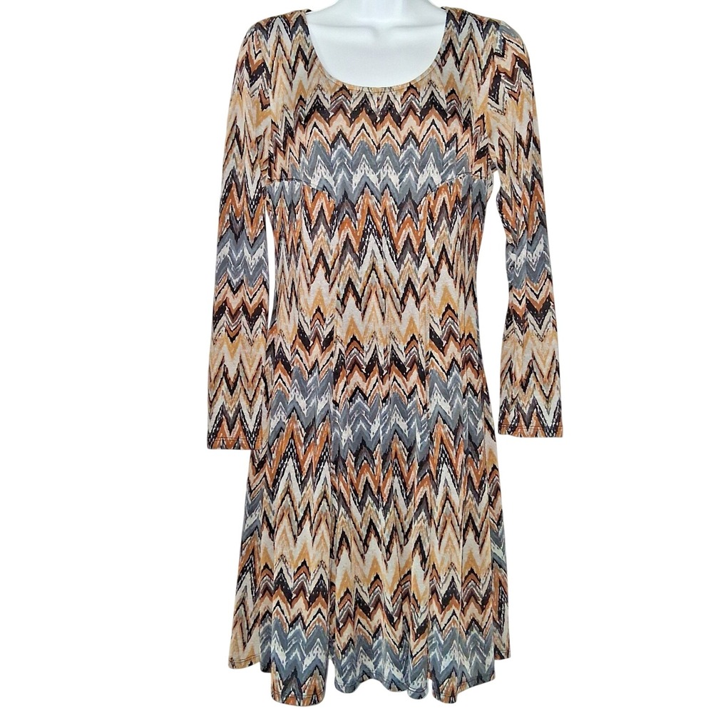 Rabbit Rabbit Rabbit Designs Geometric Black‎ Stretch Knit Knee Length Dress 8